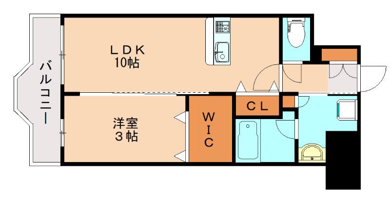 RSレジデンス松島(1LDK/5階)の間取り写真
