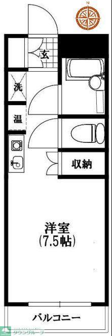 NESTEGRAN松ケ丘(ワンルーム/2階)の間取り写真