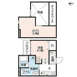 AIR CITY(1K/1階)の間取り写真