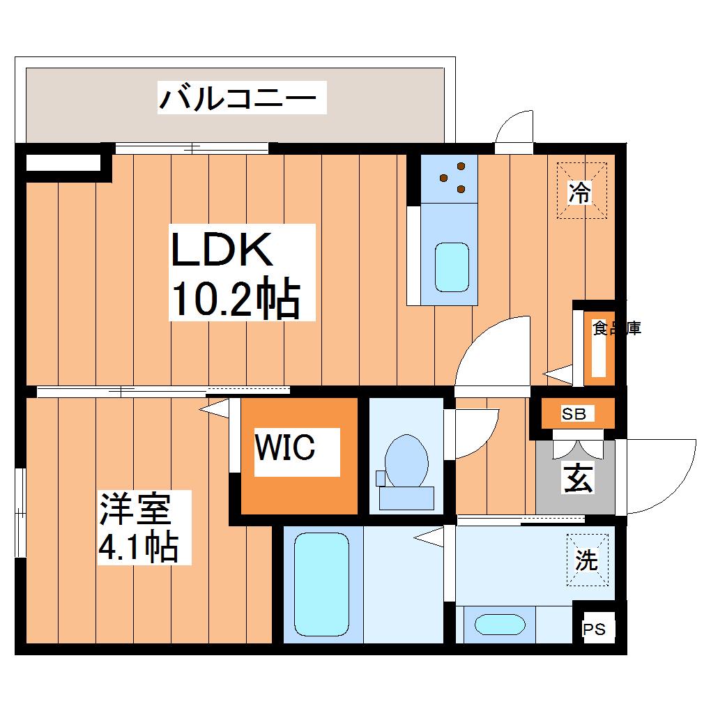 グレイスコート(1LDK/3階)の間取り写真