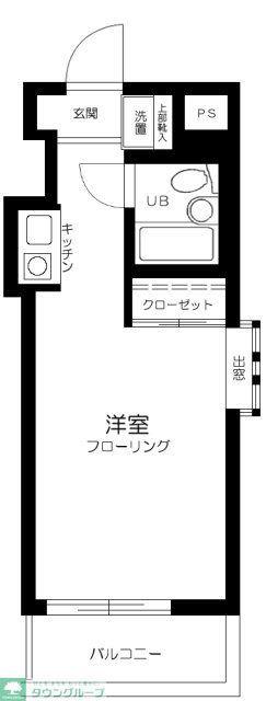 マリオン高円寺(ワンルーム/3階)の間取り写真