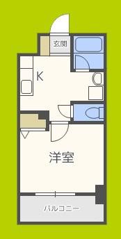 WILLDO難波WI(1K/4階)の間取り写真