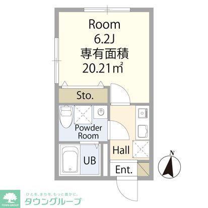 エテルノヴァローレ久米川(1K/2階)の間取り写真