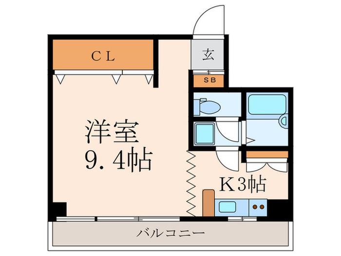 ACEビル(1K/3階)の間取り写真