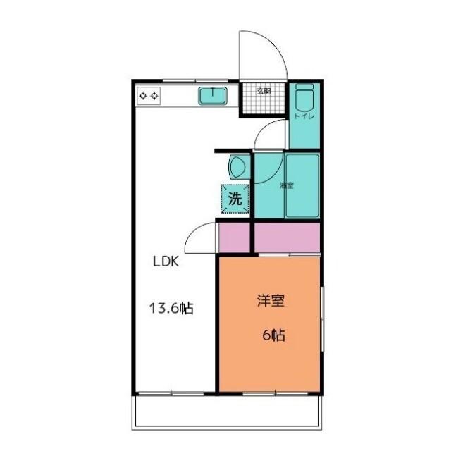 GRAN HOUSE(1LDK/2階)の間取り写真