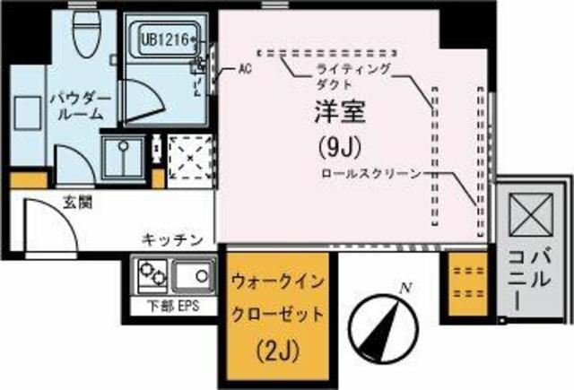 ル・コフレ(1SK/7階)の間取り写真