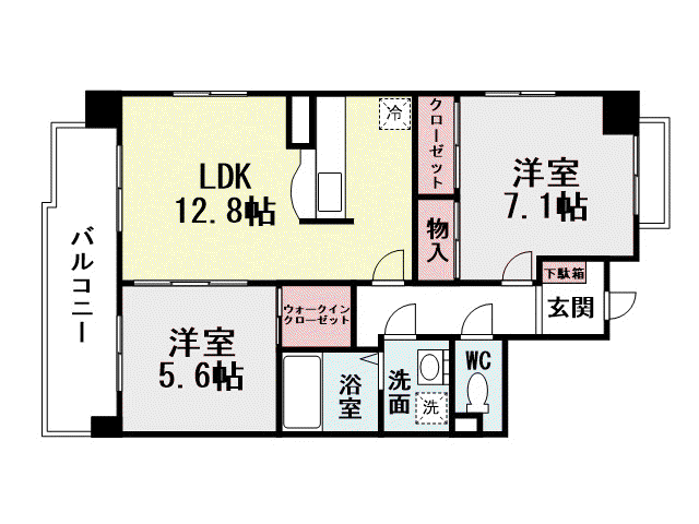 メディアパークIII(2LDK/3階)の間取り写真