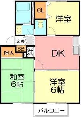 プレミール井細田(3DK/2階)の間取り写真