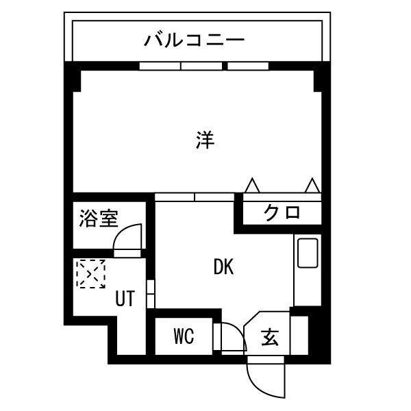 アプニール新瑞(1DK/2階)の間取り写真
