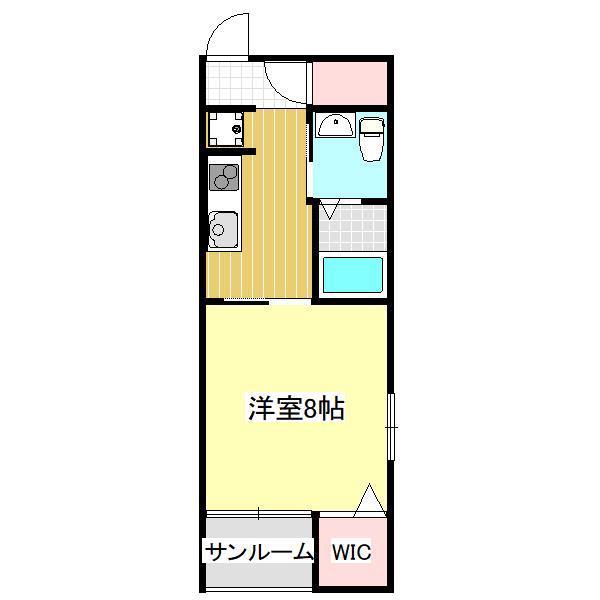 CITY GRANDE 泉中央(1K/1階)の間取り写真