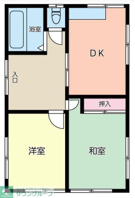 メゾンサンヒルズ II(2DK/2階)の間取り写真