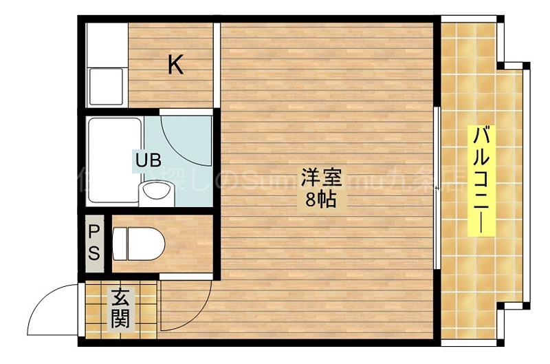 COSMO蓮井(ワンルーム/7階)の間取り写真