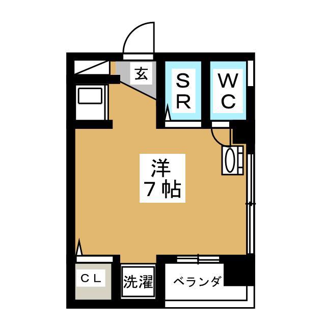 小林ビル(ワンルーム/3階)の間取り写真