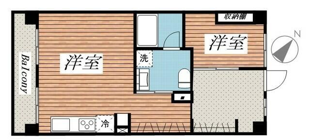 コスモ学芸大学(1LDK/5階)の間取り写真