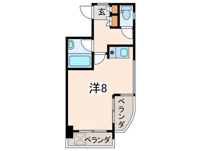 早川ビル(ワンルーム/4階)の間取り写真