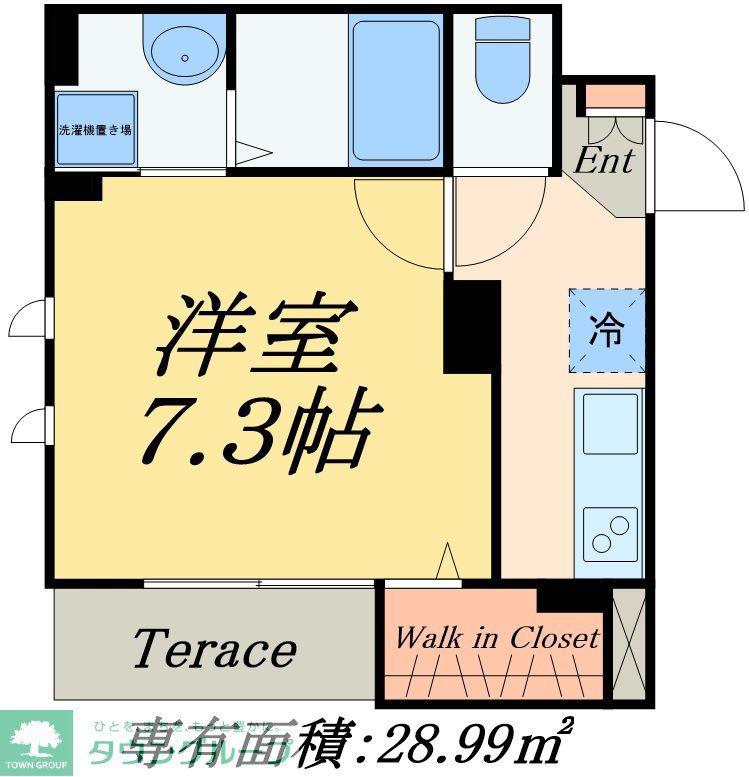 FOREST COURT(1K/1階)の間取り写真