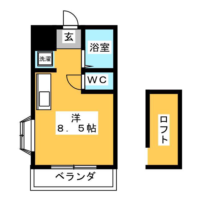 シャトレーヌKITAJIMA(ワンルーム/4階)の間取り写真