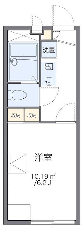 レオパレス中央林間(1K/1階)の間取り写真