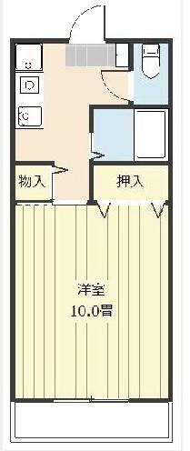 ホワイトハイツ若里(1K/2階)の間取り写真