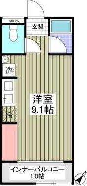 MQUARTO港南台(ワンルーム/1階)の間取り写真