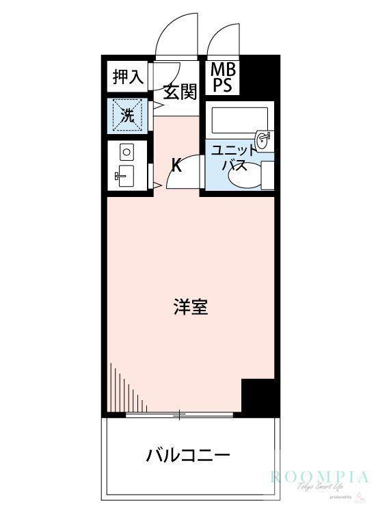 マートルコート東中野(ワンルーム/2階)の間取り写真