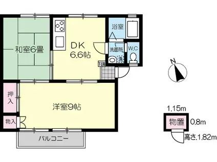 アーバンブリーズ(2DK/1階)の間取り写真