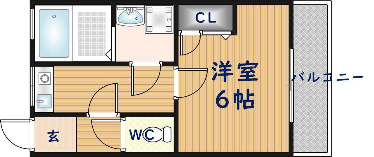 富士屋マンション(1K/3階)の間取り写真