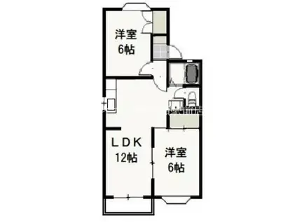 メゾン大福(2LDK/2階)の間取り写真