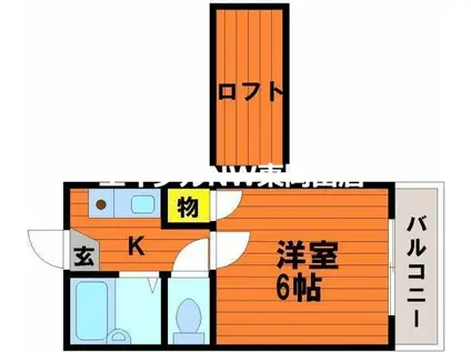 パレス21(1K/1階)の間取り写真