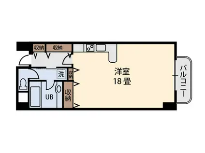 和光若草レジデンス(ワンルーム/4階)の間取り写真