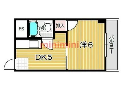 山崎第10マンション(1K/3階)の間取り写真