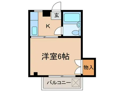 コーポ・シバタ(1K/3階)の間取り写真