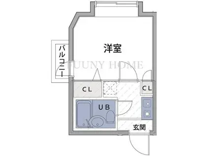 DRホームズ学芸大学(1K/3階)の間取り写真