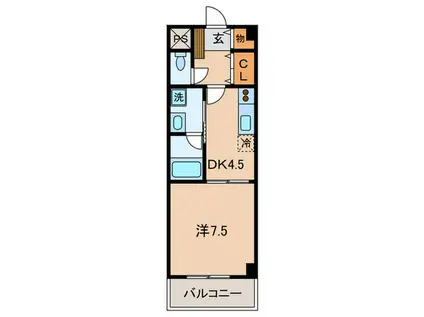 ダイモンカン(1DK/2階)の間取り写真