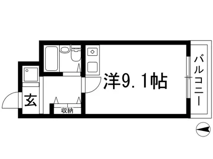 ピア40(ワンルーム/3階)の間取り写真