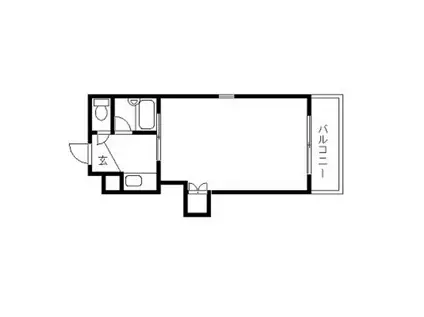 藤澤ビル(1K/2階)の間取り写真
