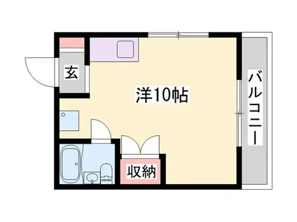 ハイツソレイユ(1K/4階)の間取り写真