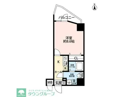 プレール・ドゥーク西新井II(1K/3階)の間取り写真