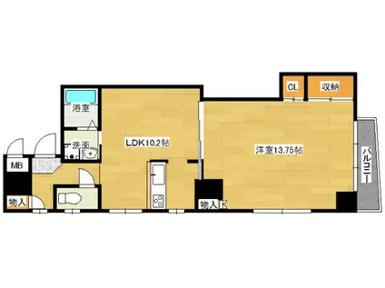 159ビル(1K/1階)の間取り写真