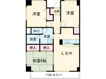 アーバンコートK(3LDK/1階)の間取り写真