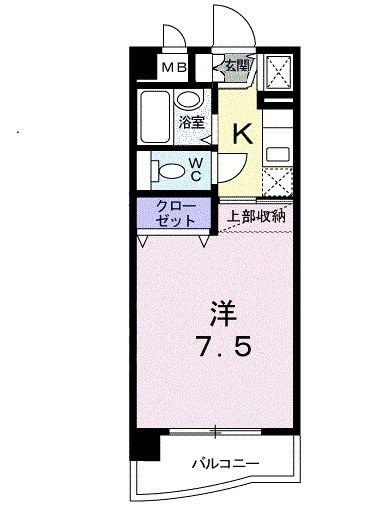 A・LA・MODO(1K/2階)の間取り写真