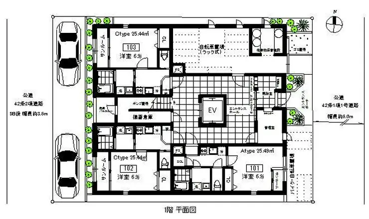 シンビオーシス本所 1階階 間取り