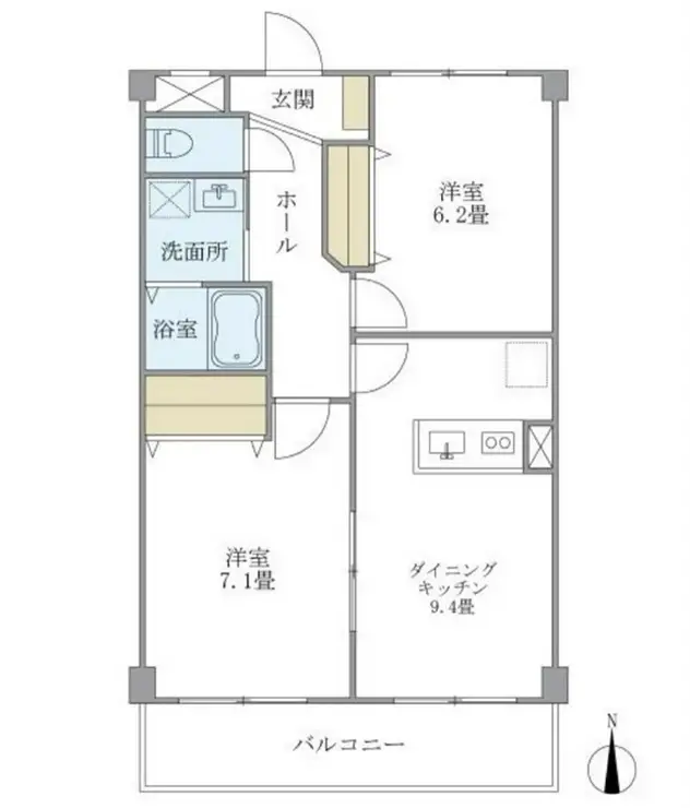 フジ・プライムコート 3階階 間取り
