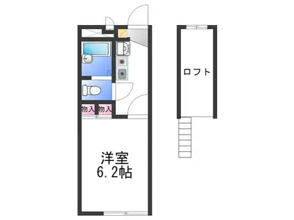 レオパレスSOTTO VOCE(1K/1階)の間取り写真
