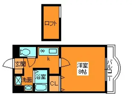 アドレ壱番館(1K/4階)の間取り写真