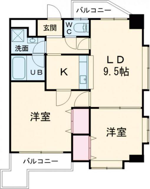 グランドパレスNS-77(2LDK/5階)の間取り写真