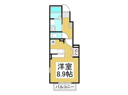 サンライズ中尾 A(ワンルーム/1階)の間取り写真