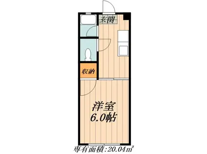 幸和ハイツ(1K/3階)の間取り写真