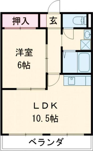 コンフォート(1LDK/3階)の間取り写真