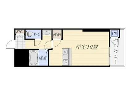 リバービュー102(ワンルーム/5階)の間取り写真